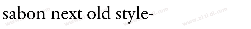sabon next old style字体转换